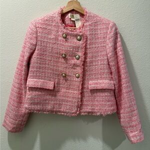 Maeve Pink Tweed Blazer